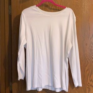 White light weight long T-shirt